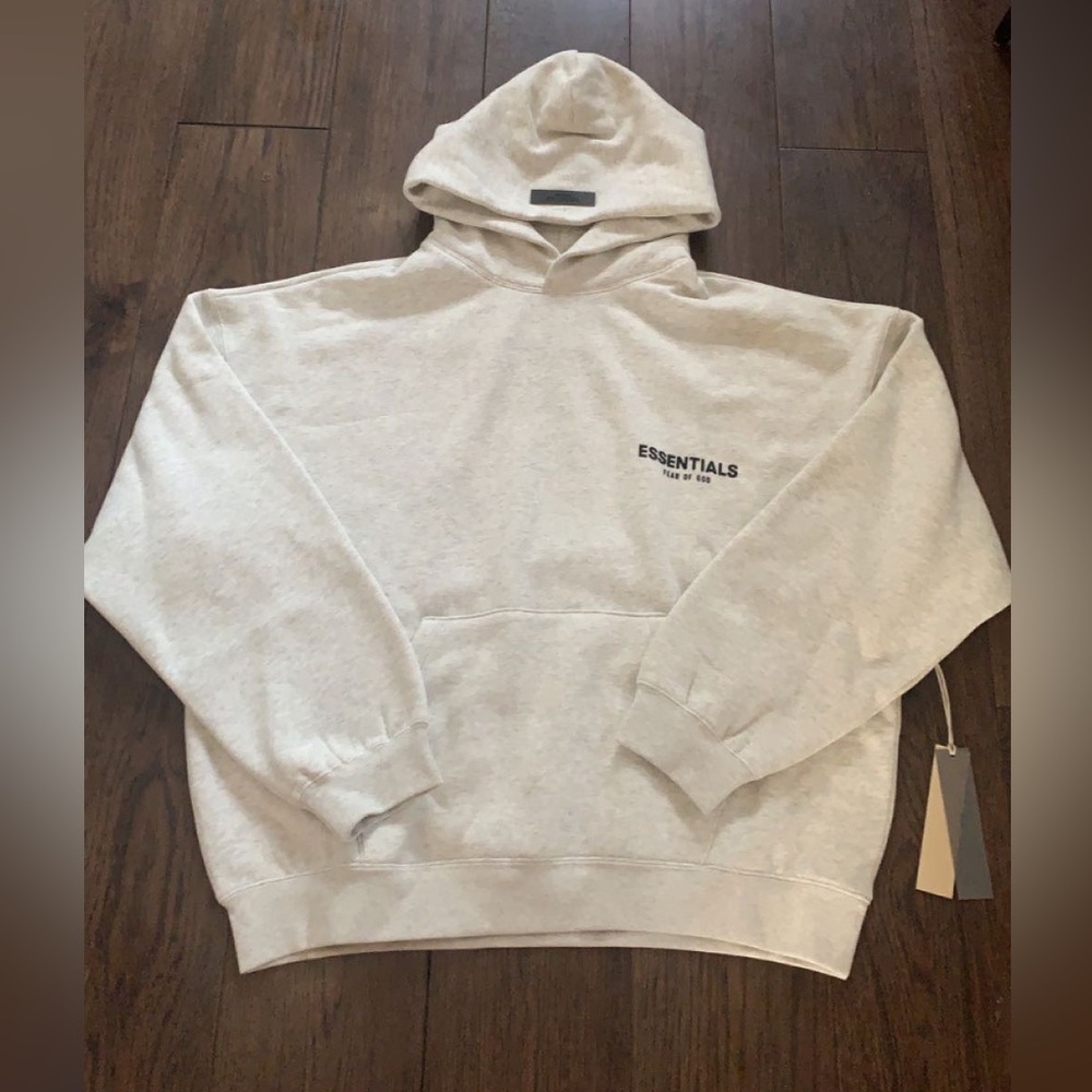 Essentials hoodie light oatmeal ￼